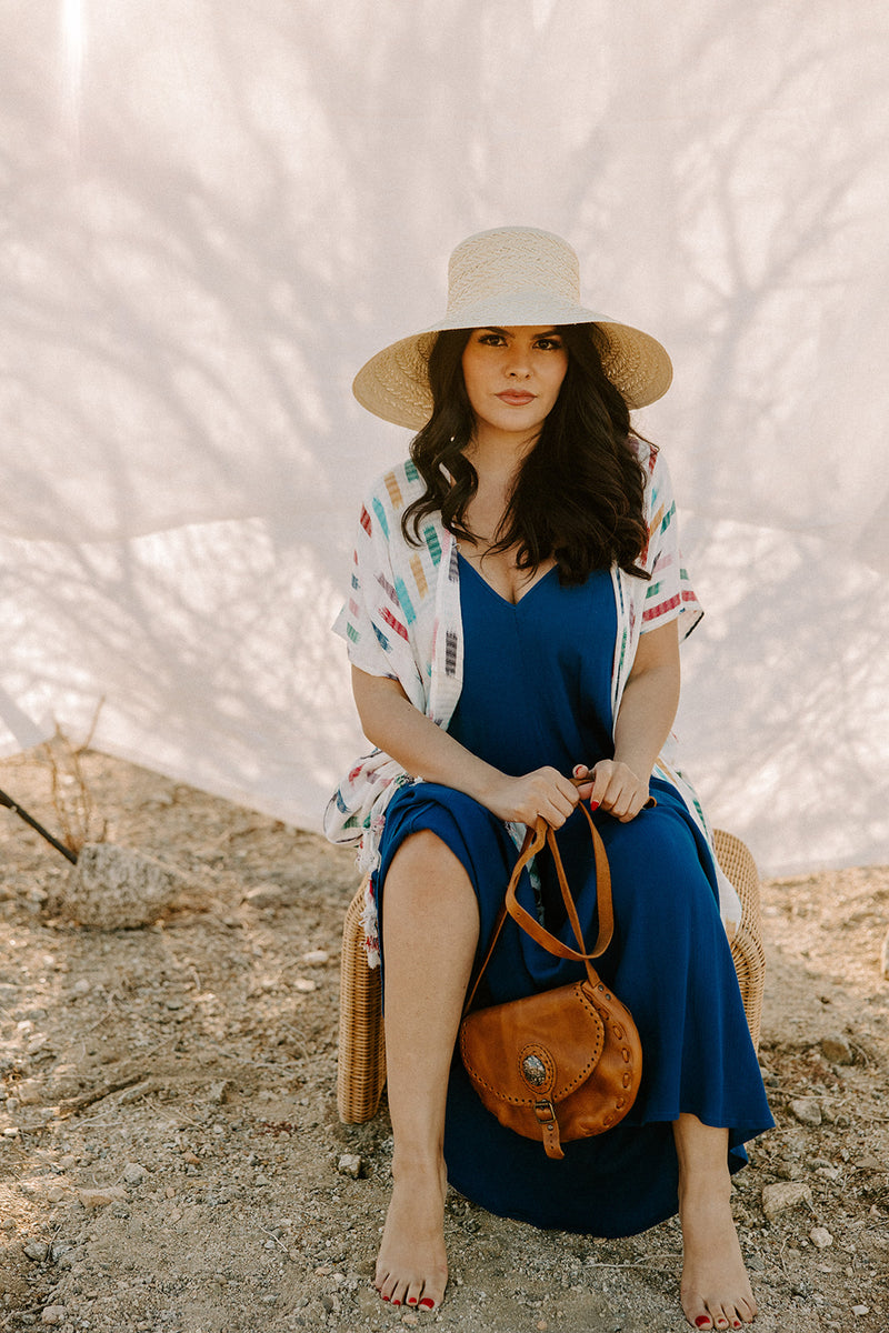 The Alicia bucket hat: A statement of timeless style and eco-friendly luxury, handcrafted by Sol Authentica.