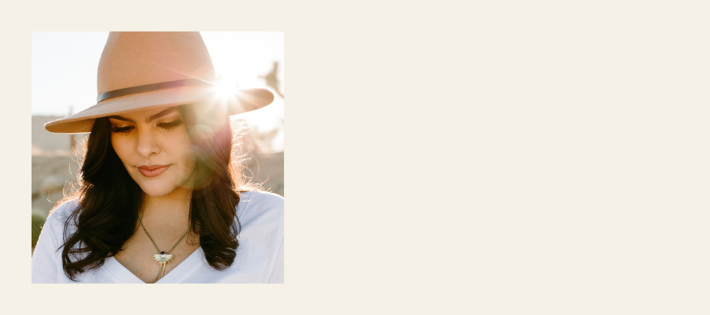 A woman dons an artisan, hand-crafted rancher hat, perfect for festival-goers at events like Coachella and Stagecoach. Her necklace, with a distinctive pendant, complements her festival attire, exuding the essence of Sol Authentica's unique style.