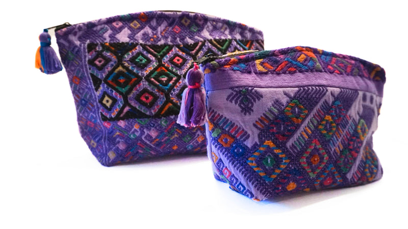 Embroidered Cosmetic Bag Set