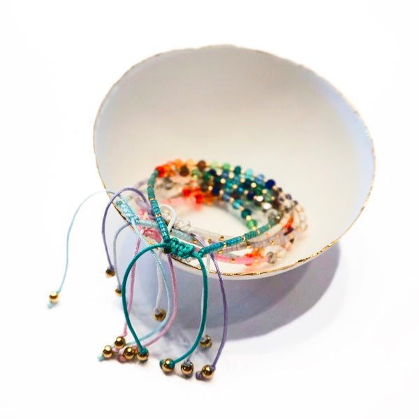 Handmade 7 Chakra Balancing Bracelet with natural gemstones and miyuki beads