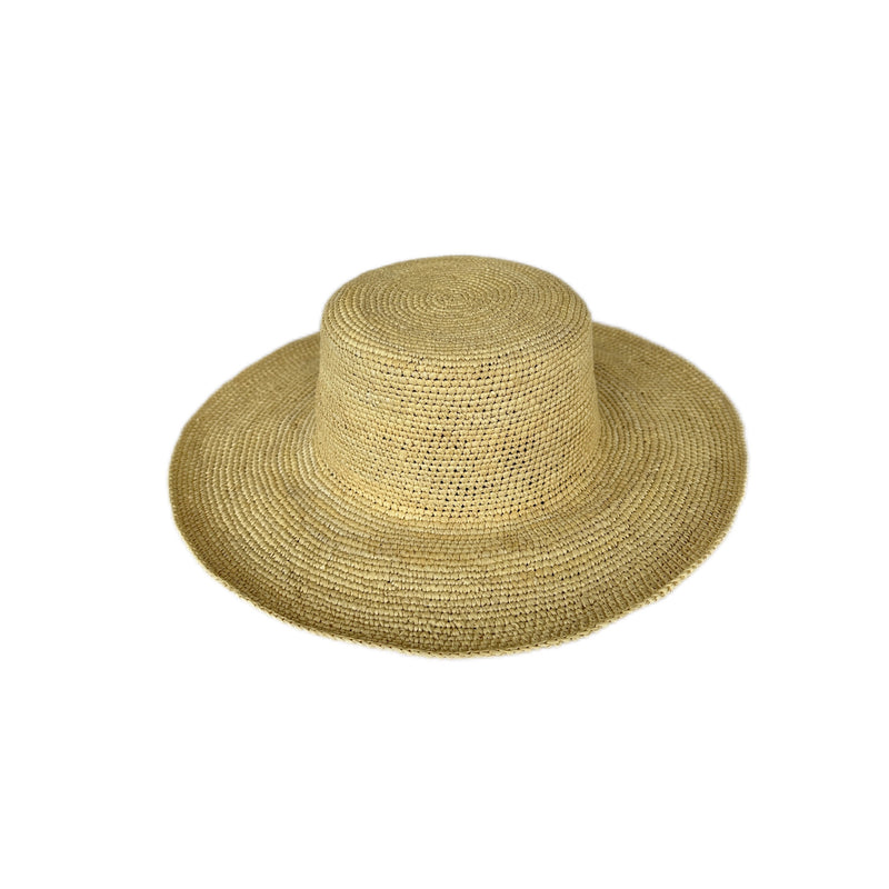Handcrafted 'Crushing It' sun hat with organic cotton lining for travel