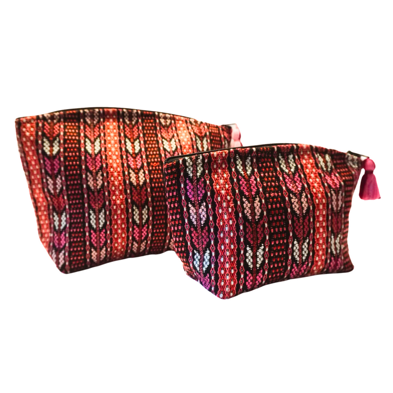 Embroidered Cosmetic Bag Set
