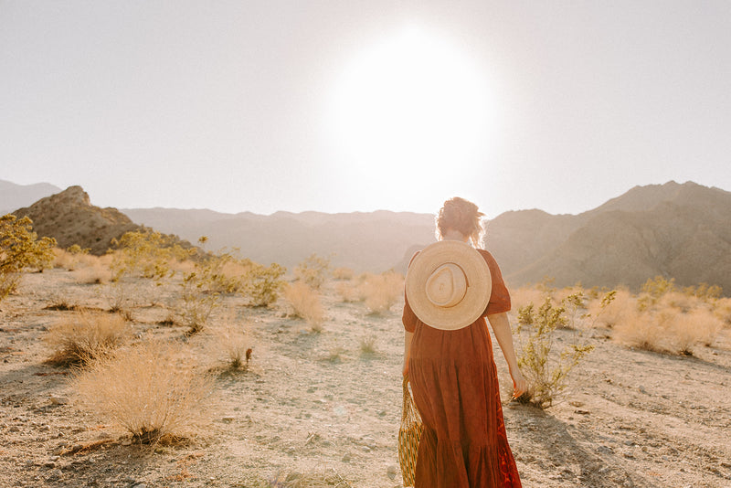 Desert Chic meets sustainability with the Josefina Palm Hat, handcrafted by artisans in Guatemala.
