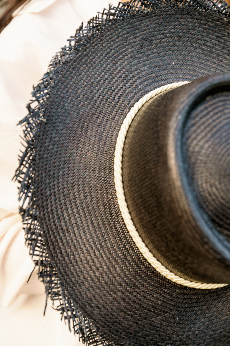 Handwoven Carolina Panama hat with organic cotton lining and stylish cord band