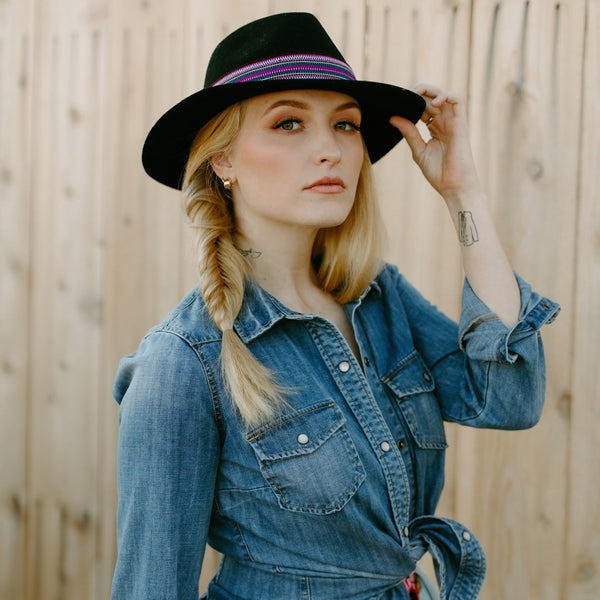 Handcrafted Shelby Andean Wool fedora, a unique piece for outdoor elegance