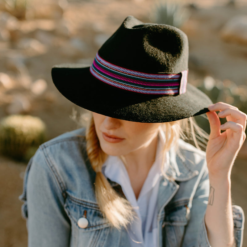 Sustainably crafted Shelby fedora with UPF 50 sun protection for stylish sustainability and fair trade